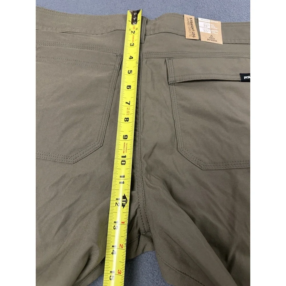 Prana Stretch Zion Pants II Men's Size 35x30 Relaxed Straight Fit Slate Green